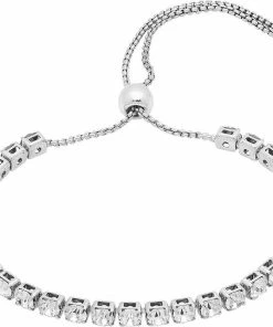 Billig 🔥 Pilgrim Armbånd : Lucia_PI : Sølvbelagt : Krystal Sølv ⭐