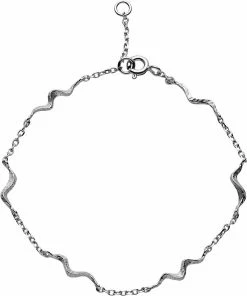 Bedste Pirce ⌛ Maanesten Unda Bracelet Sterling Silver ⭐