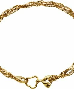 Bedste salg 🔔 Maanesten Canna Bracelet Sterling Silver (925) Gold Pla 🌟