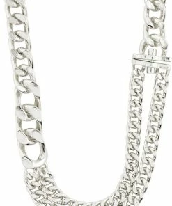 Bedste anmeldelser af 🌟 Pilgrim FRIENDS Chunky Curb Chain Necklace Silver-plated 👏