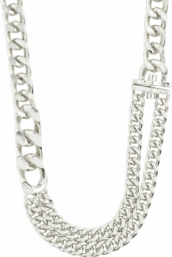Bedste anmeldelser af ๐ Pilgrim FRIENDS Chunky Curb Chain Necklace Silver-plated ๐