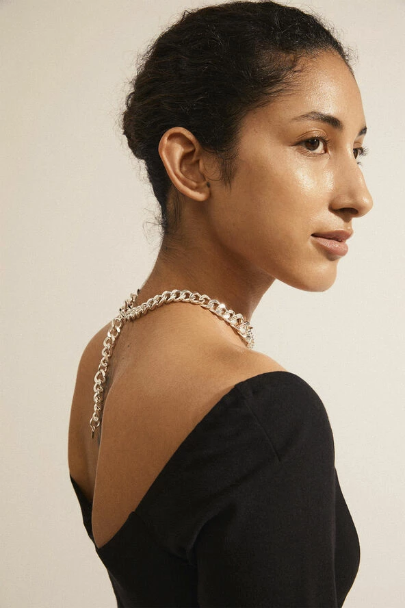 Bedste anmeldelser af ๐ Pilgrim FRIENDS Chunky Curb Chain Necklace Silver-plated ๐ - Image 4