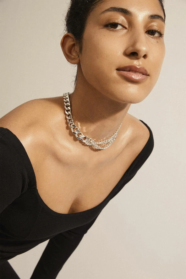 Bedste anmeldelser af ๐ Pilgrim FRIENDS Chunky Curb Chain Necklace Silver-plated ๐ - Image 5