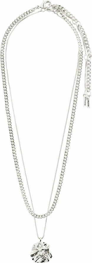 Promo 🌟 Pilgrim WILLPOWER Curb & Coin Necklace, 2-in-1 Set, Silver-plated 🧨 - Image 2