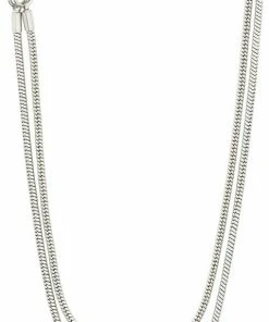 Tilbud 🤩 Pilgrim SOLIDARITY Recycled Snake Chain Necklace Silver-plated 🛒