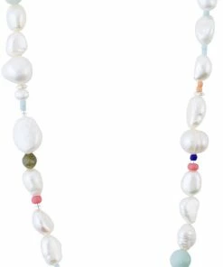 Tilbud 😉 Pilgrim ENERGETIC Ferskvandsperle Halskæde Sølvbelagt 🛒