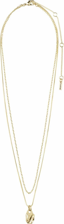 Billig 💯 Pilgrim HOPE Recycled Pendant Necklace 2-in-1 Gold-plated 🛒 - Image 2