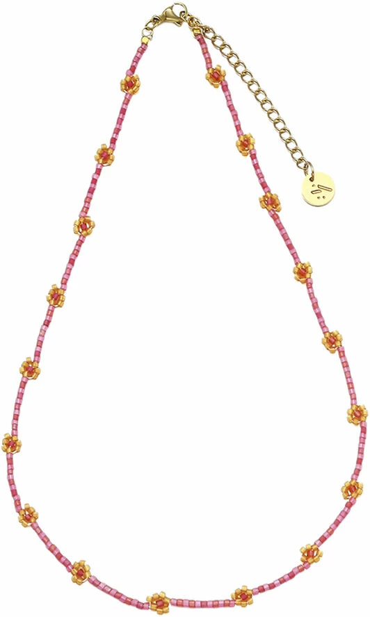 Ny 😀 Sui Ava Daisy Necklace HOT PINK 🥰