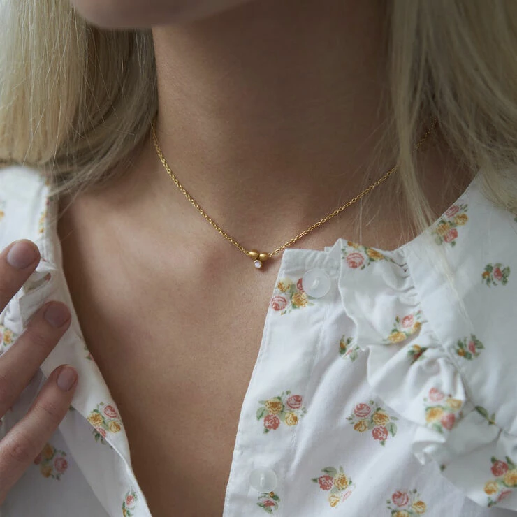 Outlet 🎁 BYBIEHL Pebbles Necklace Pink - GP 🧨 - Image 2