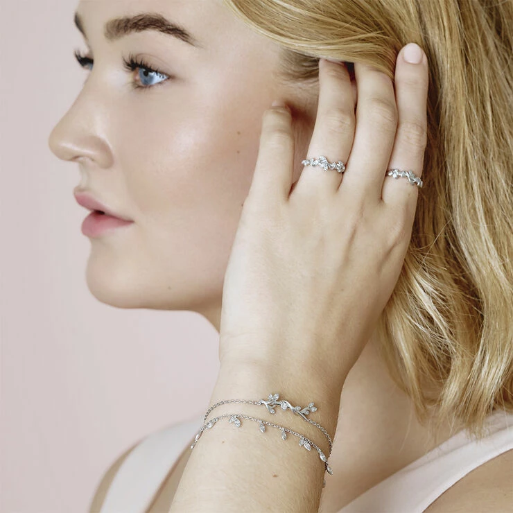 Billigst ⌛ BYBIEHL Jungle Vine Sparkle Bracelet - Silver 🛒 - Image 2