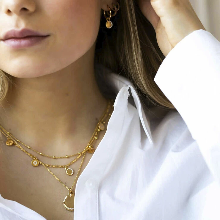 Helt ny ✔️ Sif Jakobs Jewellery PORTOFINO NECKLACE 18K Gold Plated 😀 - Image 2