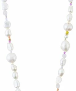 Brandudsalg 👍 Pilgrim ENERGETIC Ferskvandsperle Halskæde Guldbelagt ⌛