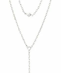 Brandudsalg 🔥 Pilgrim SILVER-PLATED KAMARI CHAIN NECKLACE W/ CRYSTALS 🥰