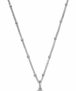 Bedste handel ✨ With Love Darling Global Goal # 1: Abundantia Oval Necklace Silver 👏