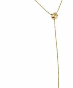 Outlet 🎁 With Love Darling Knot Lariat Necklace Brass 🥰