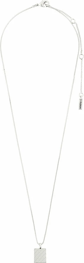 Billigst 🌟 Pilgrim BLOSSOM Recycled Square Coin Halskæde Sølvbelagt ✔️ - Image 2