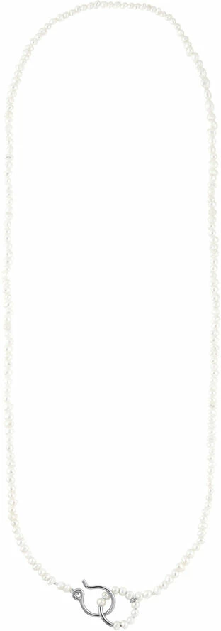 Billigst ⌛ Jane Kønig ROW | PEARL NECKLACE | SILVER-42,5 Cm 223 ❤️