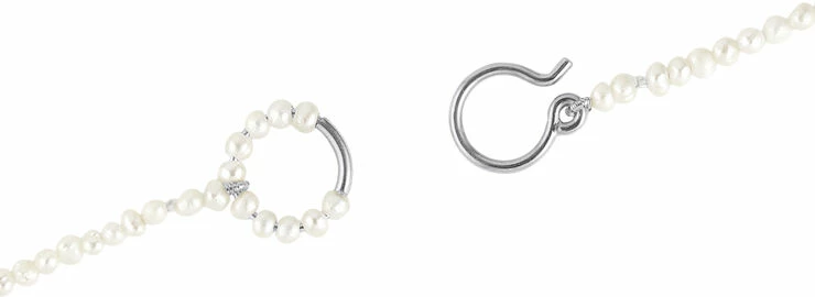 Billigst ⌛ Jane Kønig ROW | PEARL NECKLACE | SILVER-42,5 Cm 223 ❤️ - Image 2