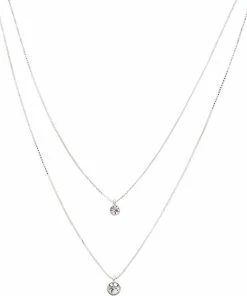 Rabat 🎉 Pilgrim Halskæde : Lucia_PI : Sølvbelagt : Krystal Sølv 😍