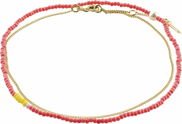 Bedste salg 😍 Pilgrim CASSANDRA Sommer Hoops Med Røde Perler Guldbelagt ✨