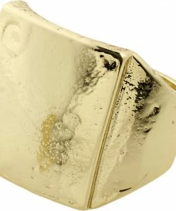Billig 😀 Pilgrim ANNI Rustic Signet Ring Gold-plated 😉