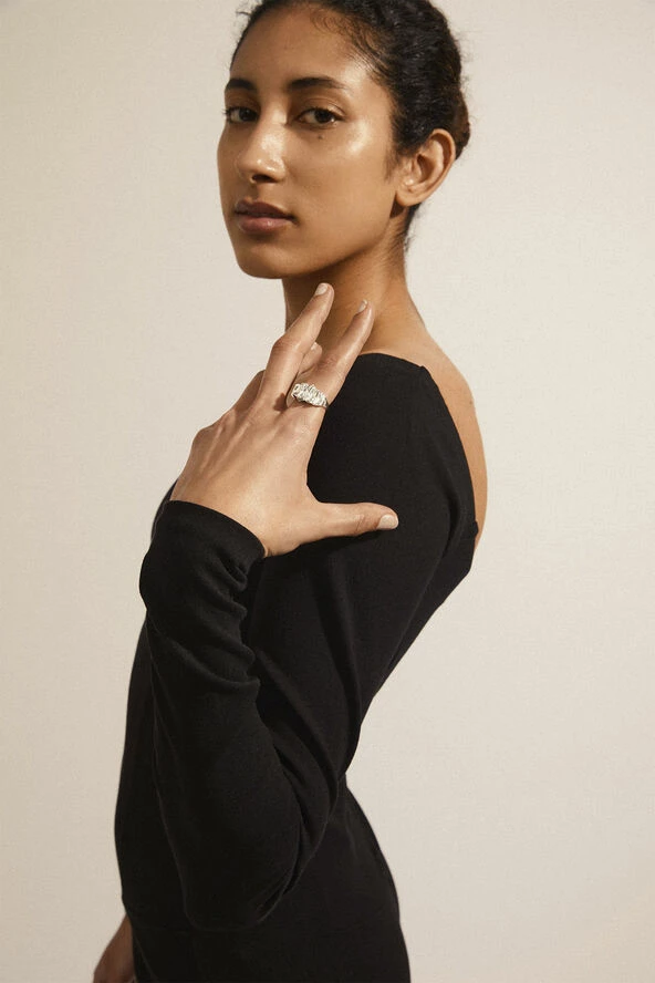 Brandudsalg 💯 Pilgrim WILLPOWER Recycled Sculptural Ring Silver-plated ✨ - Image 2