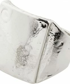 Bedste salg 💯 Pilgrim ANNI Rustic Signet Ring Silver-plated 😍