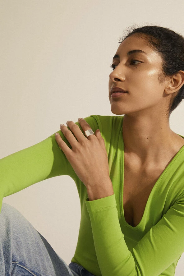 Bedste salg 💯 Pilgrim ANNI Rustic Signet Ring Silver-plated 😍 - Image 2