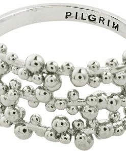 Budget ⭐ Pilgrim SOLIDARITY Recycled Multi Bubbles Ring Silver-plated ✨