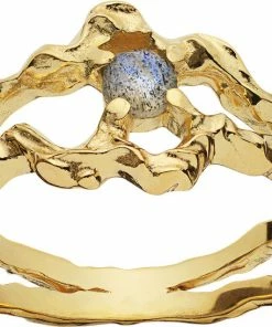 Kupon 🌟 Maanesten Shelly Ring Sterling Silver (925) Gold Pla 🔥