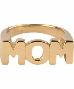 Ny ✨ Maria Black Mom Ring Yellow Gold 🔥