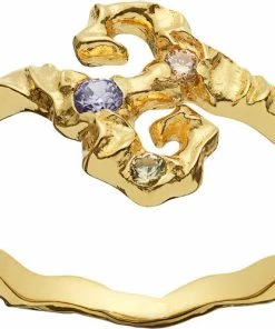 Ny 😍 Maanesten Tenti Ring Sterling Silver (925) Gold Pla 😀