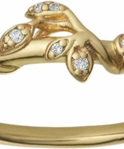 Tilbud ๐ BYBIEHL Jungle Ivy Sparkle Ring - GP Gold ๐