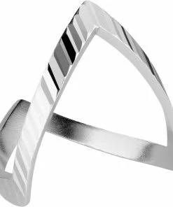 Budget 🧨 Jane Kønig Reflection V-ring, Sterling Silver-46 223 👏