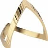 Kupon 💯 Jane Kønig Reflection V-ring, Gold-plated Sterling Silver-46 221 🤩