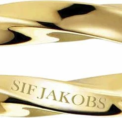 Helt ny β Sif Jakobs Jewellery FERRARA PICCOLO PIANURA RING 18 Kt. Forgyldt π