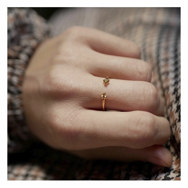 Flash udsalg 🔔 ENAMEL Copenhagen Ring, Simple Flower 925S/GP 😍 - Image 2