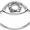 Engros 😍 With Love Darling Multi-Zircon Eye Ring Silver 🎁
