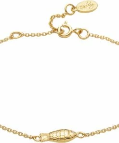 Engros 🎉 With Love Darling Fish Bracelet VERMEIL (925 Sterling Silver Gold Plated 2.5 Micron) Vermeil ⭐