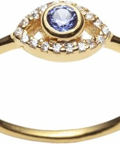 Tilbud 🌟 With Love Darling Sparkly Eye Ring Vermeil 😀