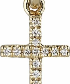 Flash udsalg 🛒 Jane Kønig Small Cross Pendant With Diamonds, 18-carat Gold, 0.04 Ct. D Guld 🌟