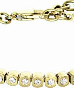 Outlet ✔️ DYRBERG/KERN Cony Metal Armbånd Guld, Klar 🛒