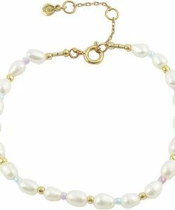 Kupon 🛒 Hultquist Pastel Pearl Bracelet Guld ⭐