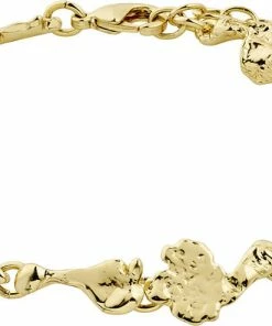 Outlet 💯 Pilgrim SOLIDARITY Recycled Organic Shaped Bracelet Gold-plated 🔥