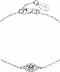 Bedste anmeldelser af 🎁 With Love Darling Sparkly Eye Bracelet Silver 🌟