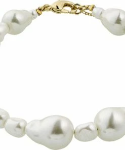Billig 💯 Pilgrim WILLPOWER Pearl Bracelet Gold-plated 🛒