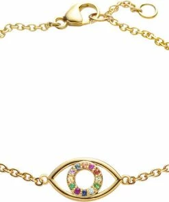 Ny ❤️ With Love Darling Multi-Zircon Eye Bracelet Vermeil 🛒