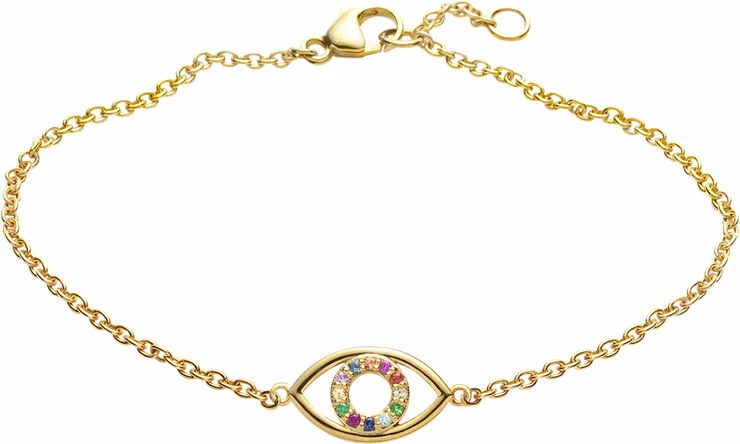 Ny ❤️ With Love Darling Multi-Zircon Eye Bracelet Vermeil 🛒