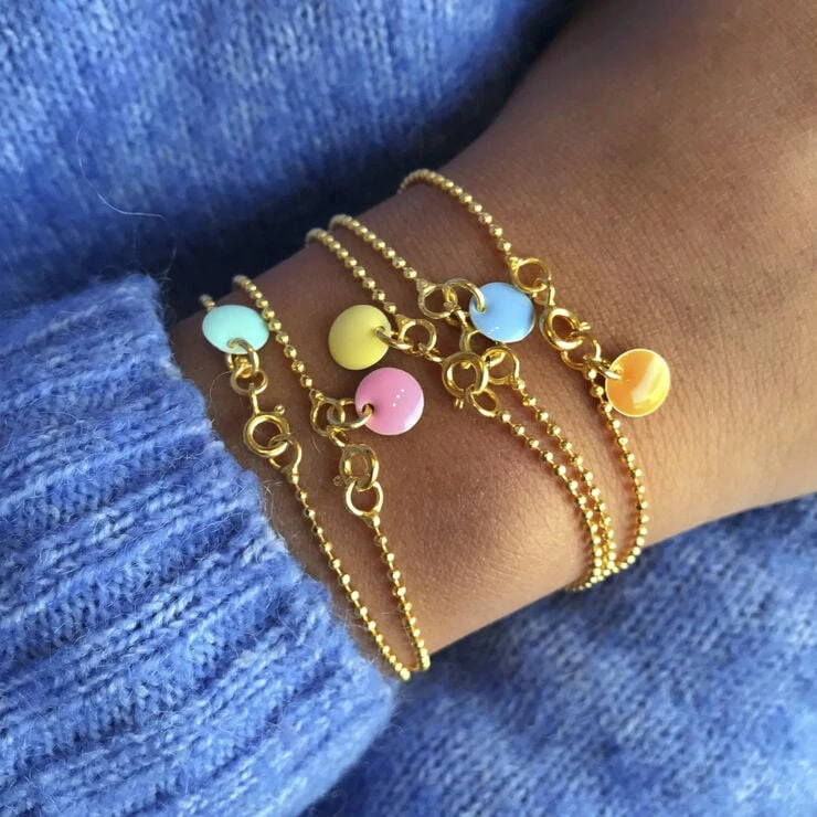 Billig 😉 ENAMEL Copenhagen Bracelet, Ball Chain White 😍 - Image 3