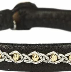 Tilbud ❤️ BeChristensen Malin Facet Gold Beads Black 17 Cm 12 👏